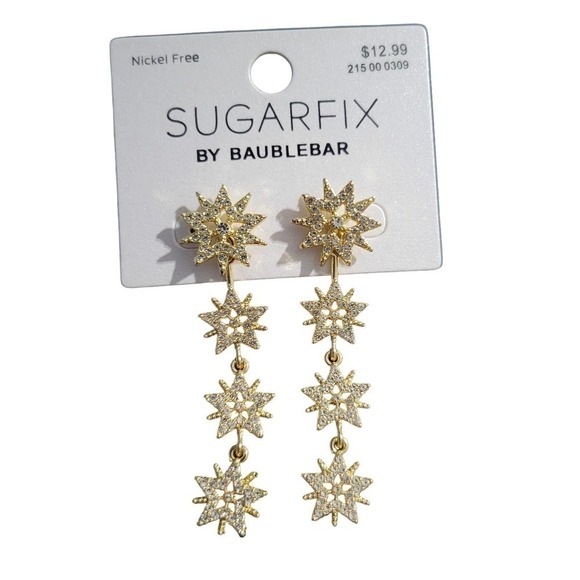 SUGARFIX by BaubleBar Starburst Convertible Crystal Drop Earrings - Picture 2 of 4